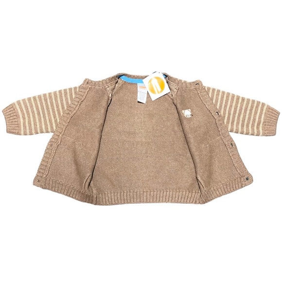 Gymboree Cotton Blend Cardigan Sweater, Light Brown, Baby Boy 6-12 Months, NWT - Picture 5 of 8